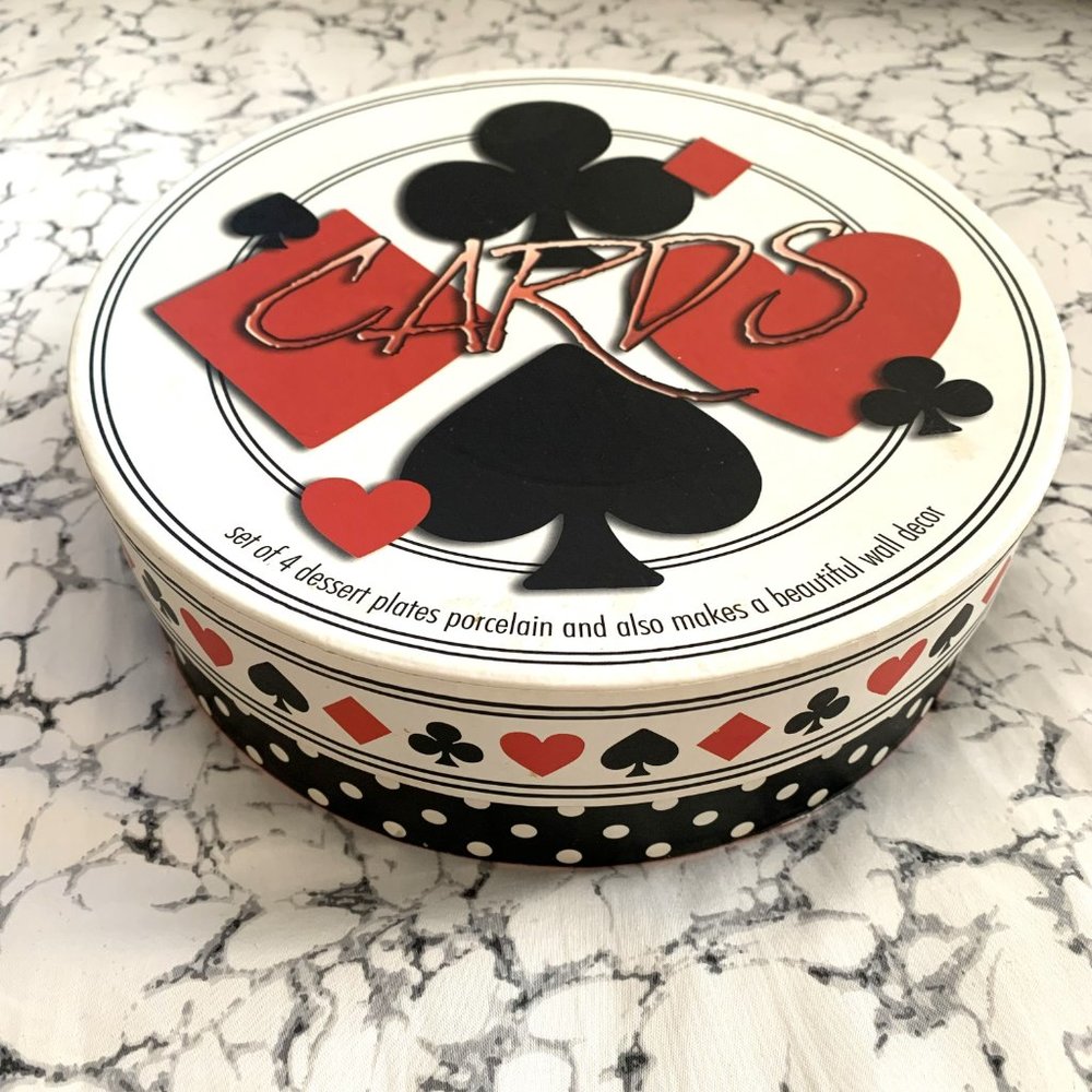 Godinger & Co. Poker Cards Dessert Plates set of 4
